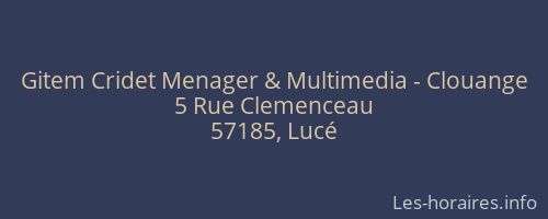 Gitem Cridet Menager & Multimedia - Clouange