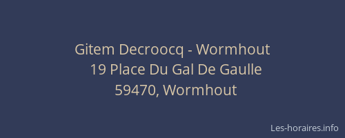 Gitem Decroocq - Wormhout