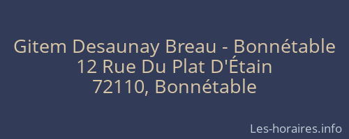 Gitem Desaunay Breau - Bonnétable