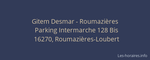 Gitem Desmar - Roumazi&egrave;res