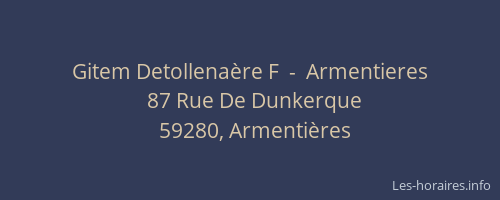 Gitem Detollenaère F  -  Armentieres