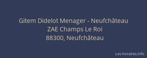 Gitem Didelot Menager - Neufch&acirc;teau
