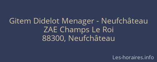 Gitem Didelot Menager - Neufchâteau