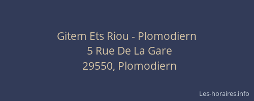 Gitem Ets Riou - Plomodiern
