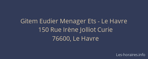 Gitem Eudier Menager Ets - Le Havre