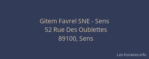 Gitem Favrel SNE - Sens