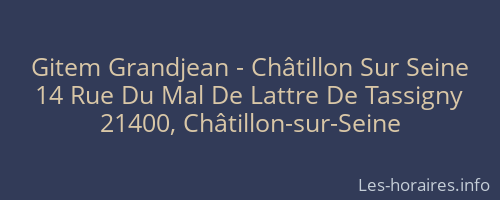 Gitem Grandjean - Châtillon Sur Seine