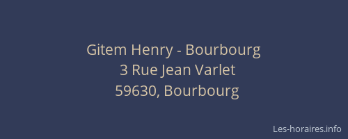 Gitem Henry - Bourbourg