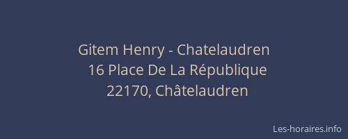 Gitem Henry - Chatelaudren