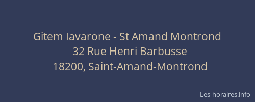 Gitem Iavarone - St Amand Montrond