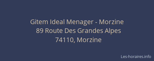 Gitem Ideal Menager - Morzine