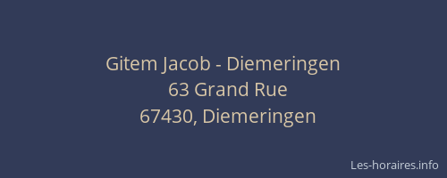 Gitem Jacob - Diemeringen