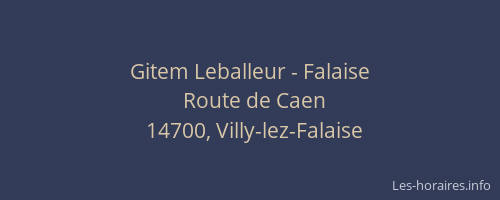 Gitem Leballeur - Falaise