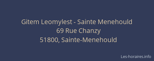 Gitem Leomylest - Sainte Menehould