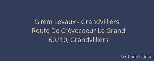 Gitem Levaux - Grandvilliers