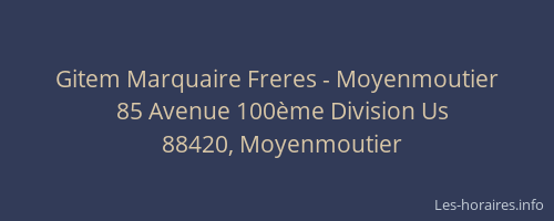 Gitem Marquaire Freres - Moyenmoutier