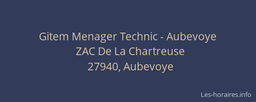 Gitem Menager Technic - Aubevoye