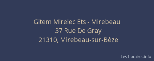 Gitem Mirelec Ets - Mirebeau