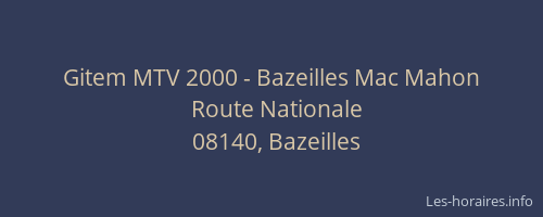 Gitem MTV 2000 - Bazeilles Mac Mahon