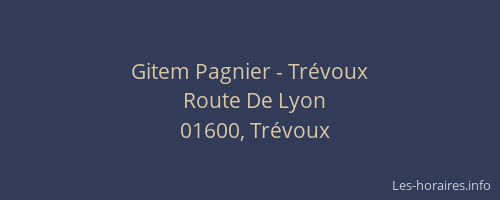 Gitem Pagnier - Trévoux