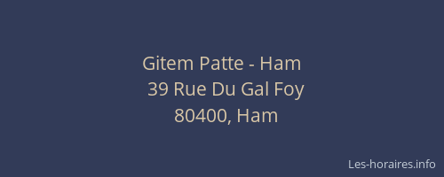 Gitem Patte - Ham