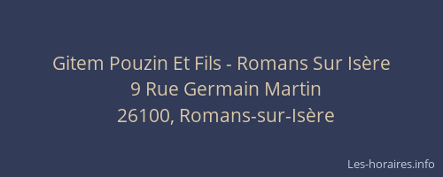 Gitem Pouzin Et Fils - Romans Sur Isère