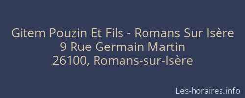 Gitem Pouzin Et Fils - Romans Sur Isère