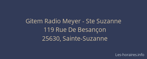 Gitem Radio Meyer - Ste Suzanne