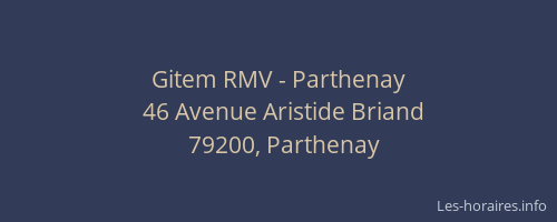 Gitem RMV - Parthenay