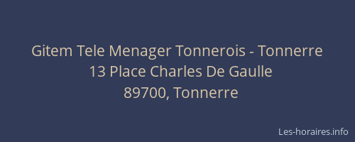 Gitem Tele Menager Tonnerois - Tonnerre