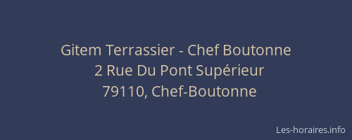 Gitem Terrassier - Chef Boutonne