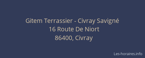 Gitem Terrassier - Civray Savigné