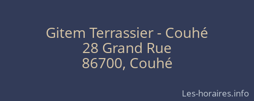 Gitem Terrassier - Couhé
