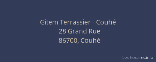 Gitem Terrassier - Couh&eacute;