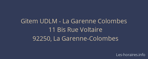 Gitem UDLM - La Garenne Colombes