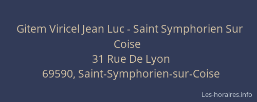 Gitem Viricel Jean Luc - Saint Symphorien Sur Coise
