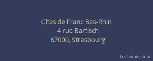 Gîtes de Franc Bas-Rhin