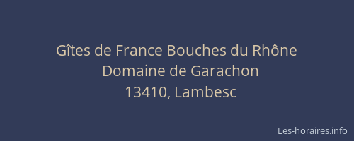 Gîtes de France Bouches du Rhône