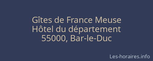 Gîtes de France Meuse
