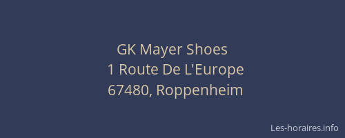 GK Mayer Shoes