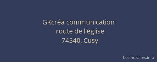 GKcréa communication