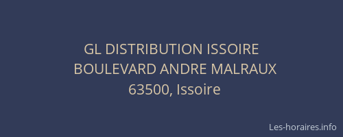 GL DISTRIBUTION ISSOIRE