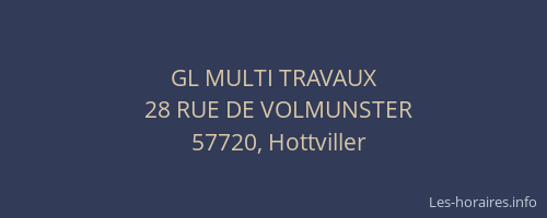 GL MULTI TRAVAUX