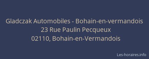 Gladczak Automobiles - Bohain-en-vermandois