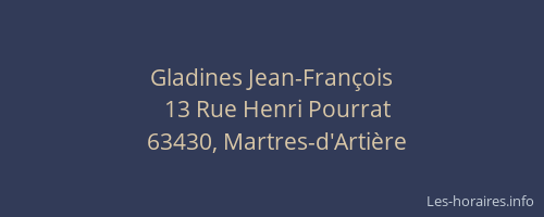 Gladines Jean-Fran&ccedil;ois
