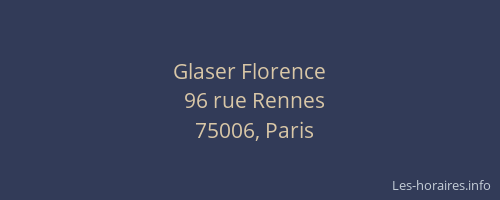 Glaser Florence