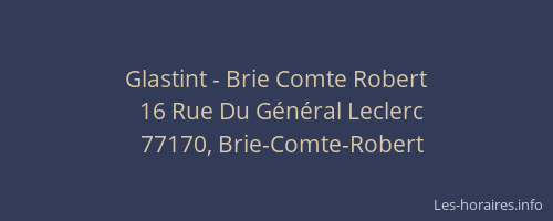 Glastint - Brie Comte Robert