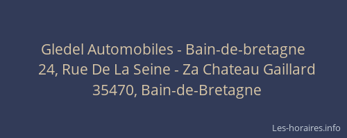 Gledel Automobiles - Bain-de-bretagne