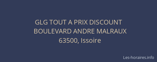 GLG TOUT A PRIX DISCOUNT