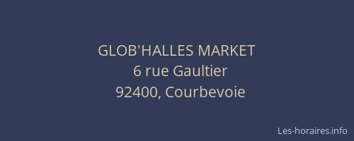 GLOB'HALLES MARKET